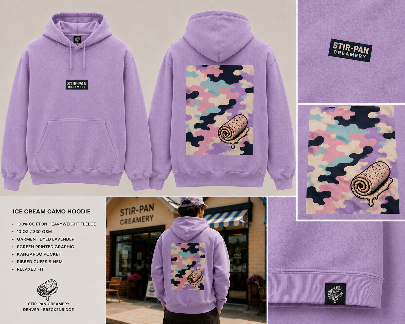 Lavender Ice Cream Camo hoodie
