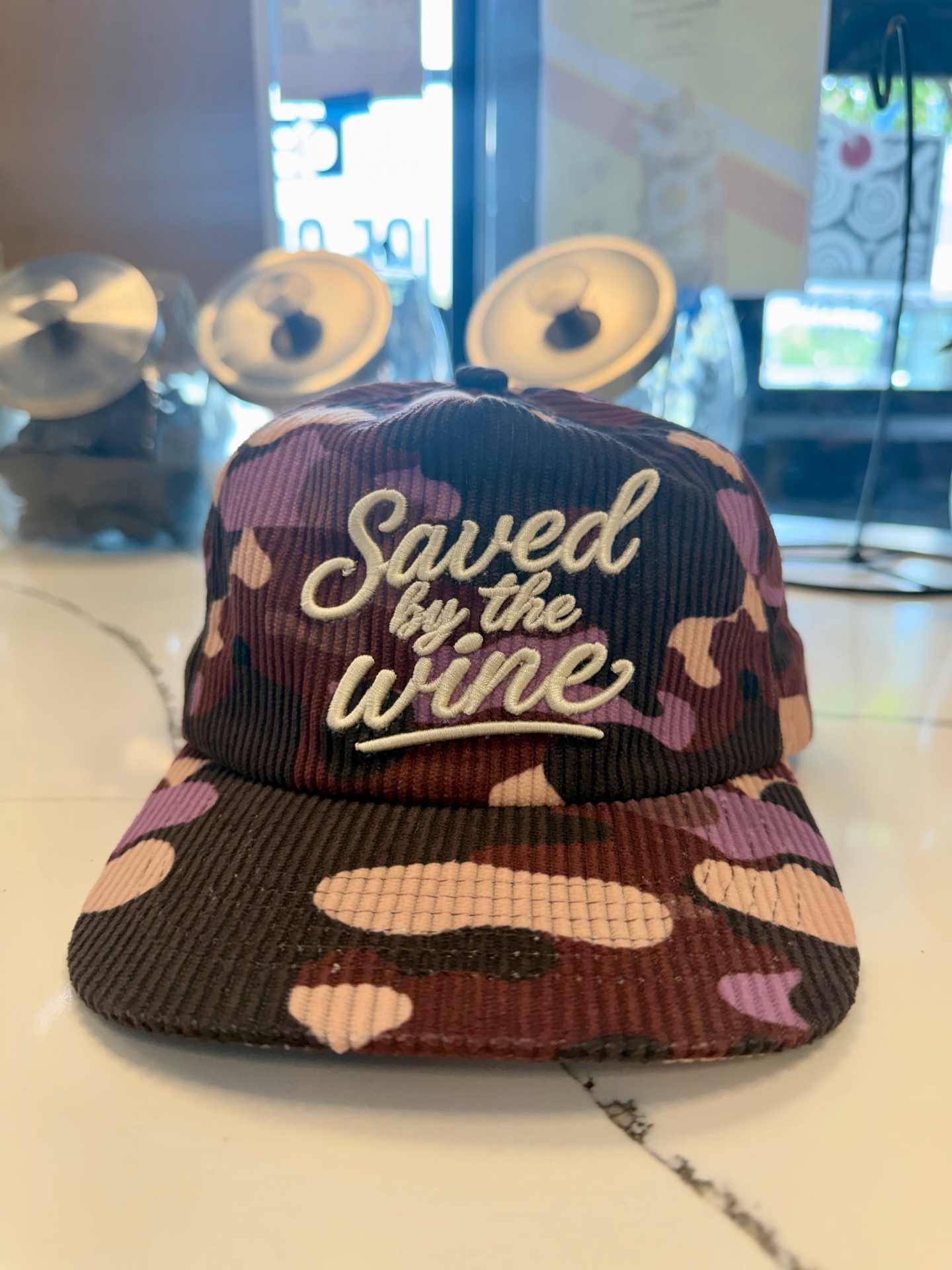 Saved by the Wine Merlot corduroy cap